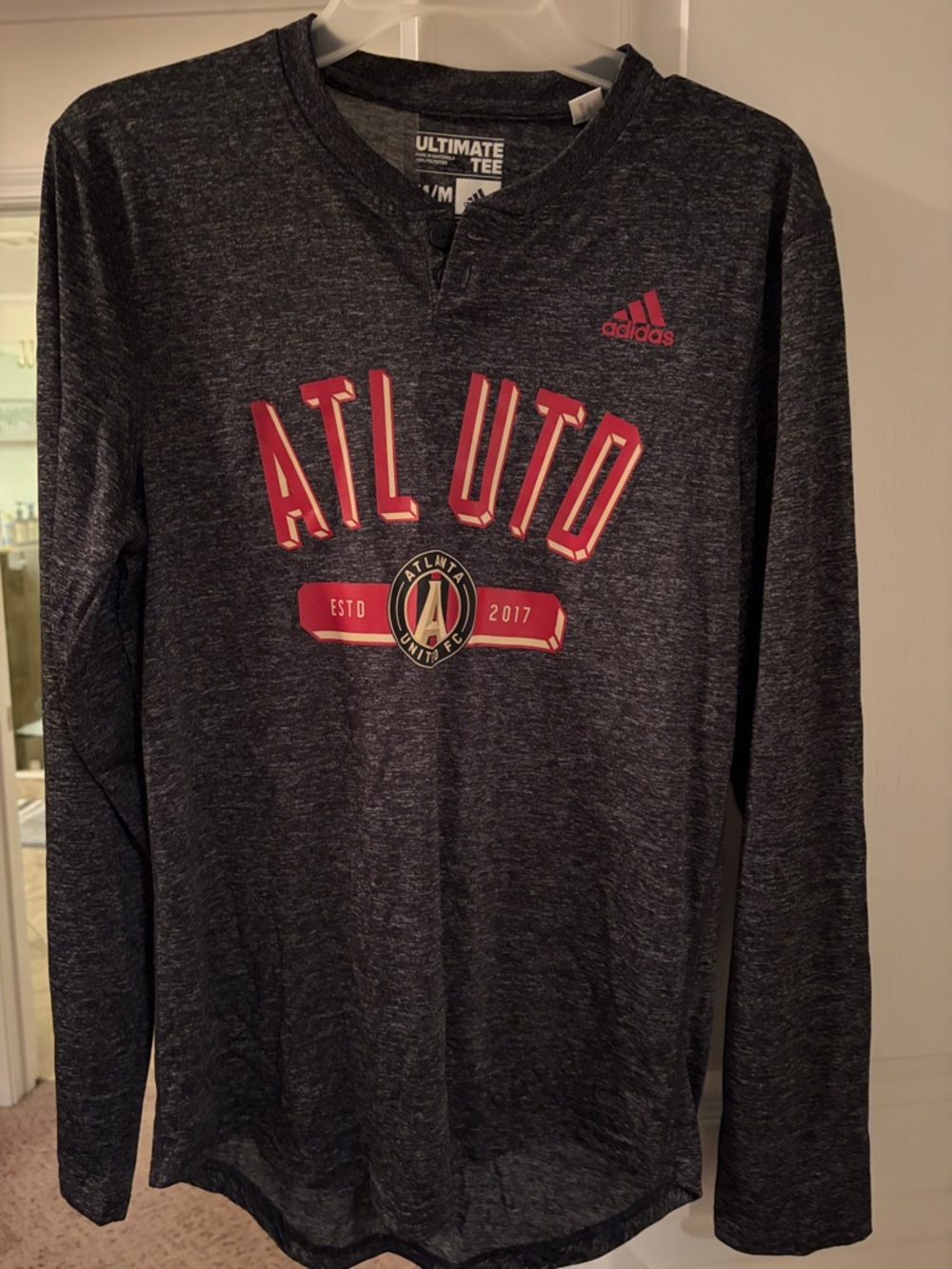 adidas Atlanta UTD Dark Heather Black Long Sleeve MLS